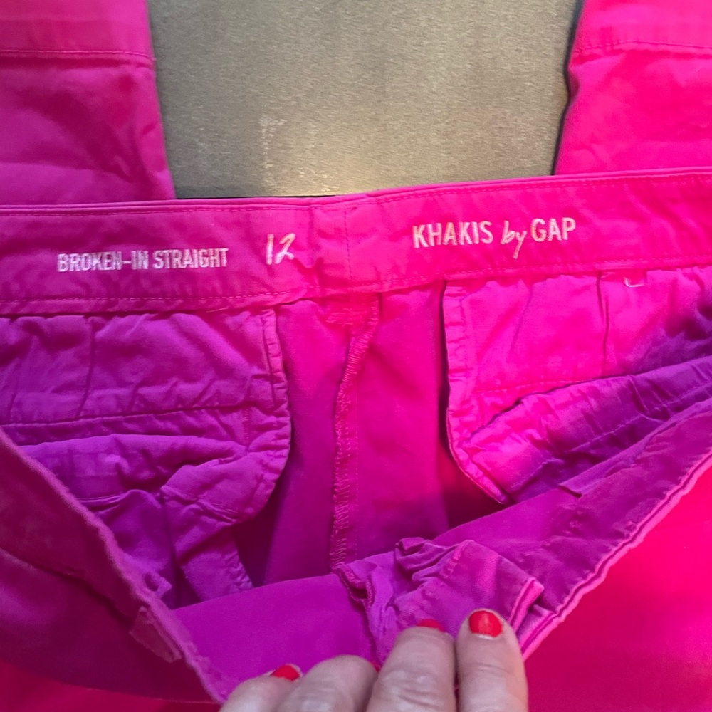 Gap NEW hot pink khakis size 12 - Picture 6 of 9